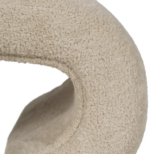 Pouf tissu beige structure métal Ixia 45 cm — vue 7