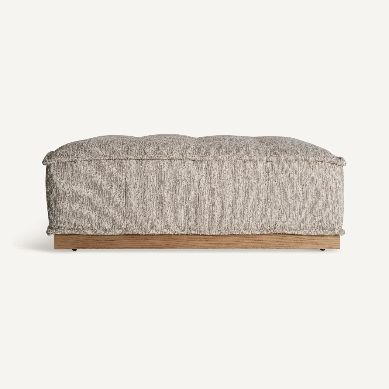 Pouf Vittel beige chiné 120 cm Vical Home