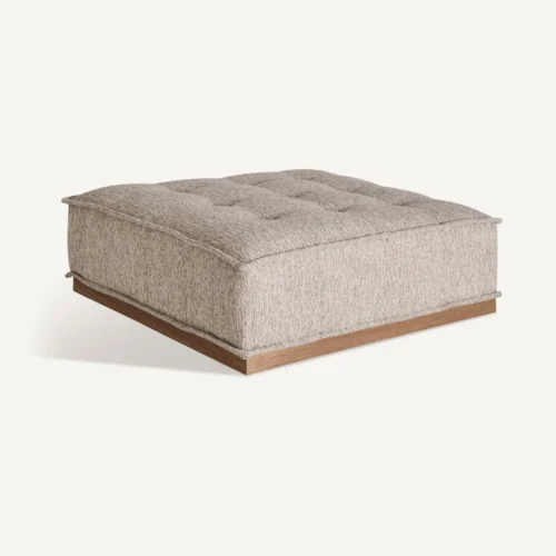 Pouf Vittel beige chiné 120 cm Vical Home — vue 2