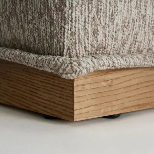 Pouf Vittel beige chiné 120 cm Vical Home — vue 5