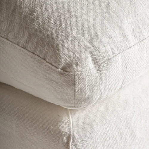 Repose-pieds Agde lin blanc Vical Home — vue 4
