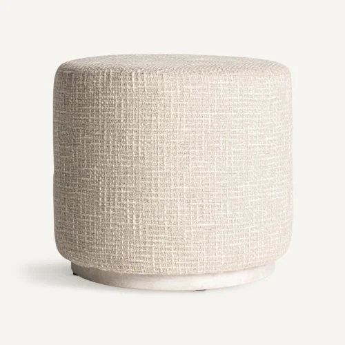 Repose-pieds Aran coton beige Vical Home