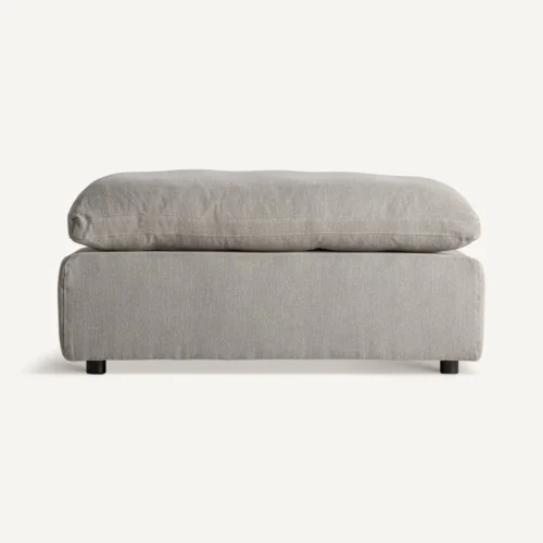Repose-pieds Benacy lin gris Vical Home