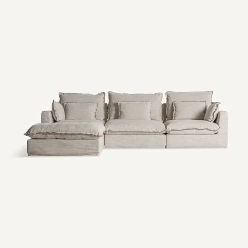 Repose-pieds Bief blanc cassé Vical Home — vue 3