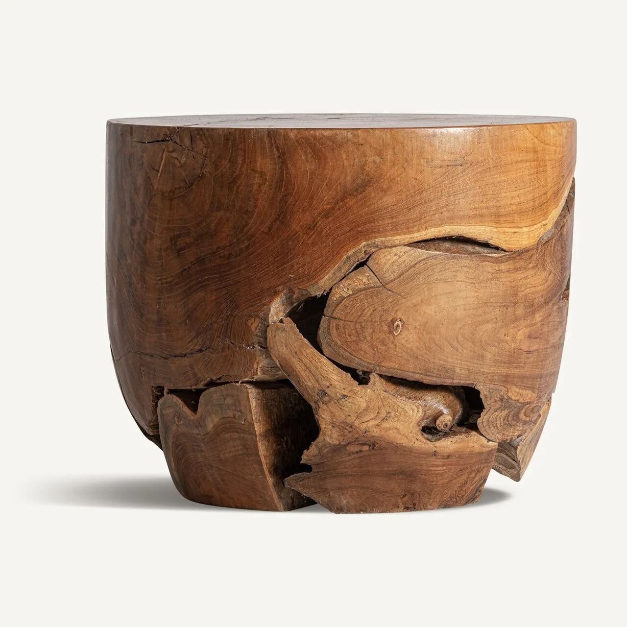 Repose-pieds bois de teck marron Vical Home