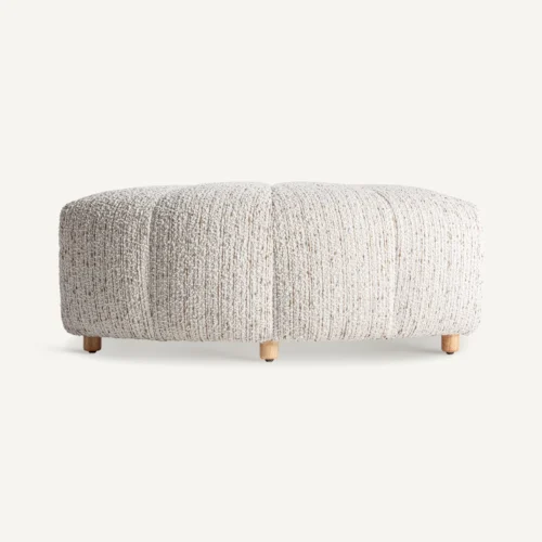 Repose-pieds Boubiers blanc cassé chiné Vical Home