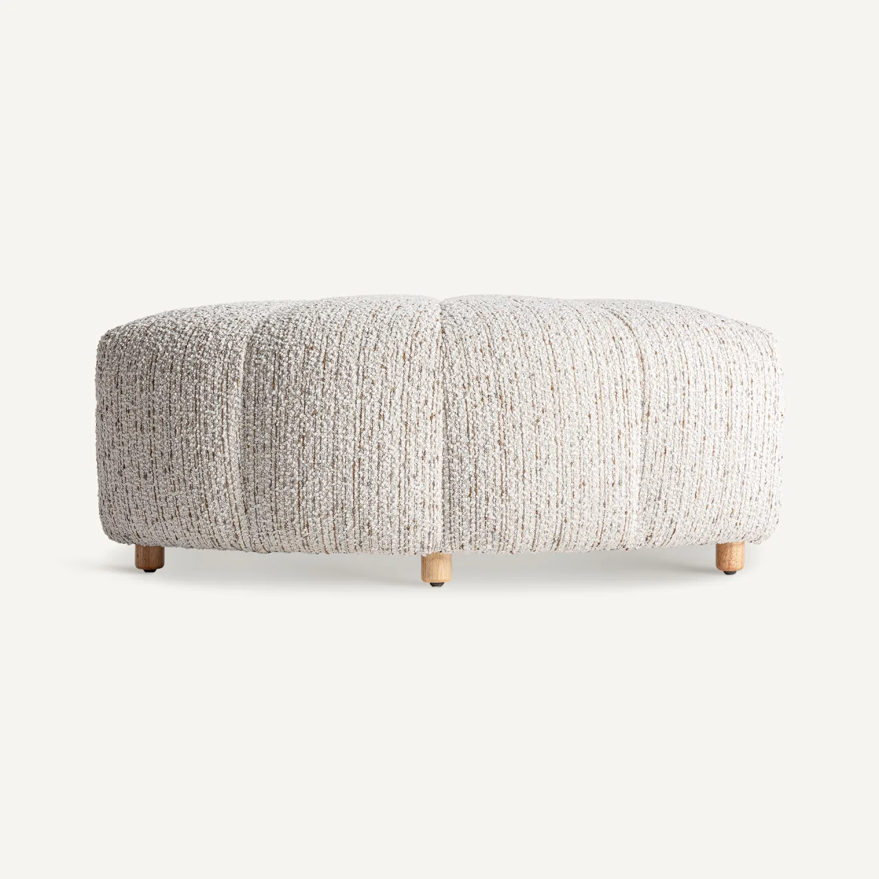 Repose-pieds Boubiers blanc cassé chiné Vical Home