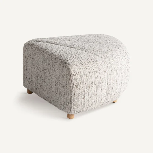Repose-pieds Boubiers blanc cassé chiné Vical Home — vue 2