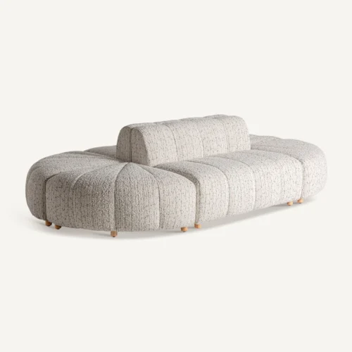 Repose-pieds Boubiers blanc cassé chiné Vical Home — vue 3