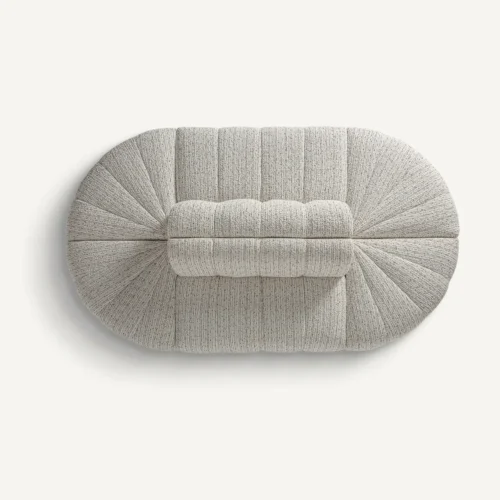 Repose-pieds Boubiers blanc cassé chiné Vical Home — vue 4