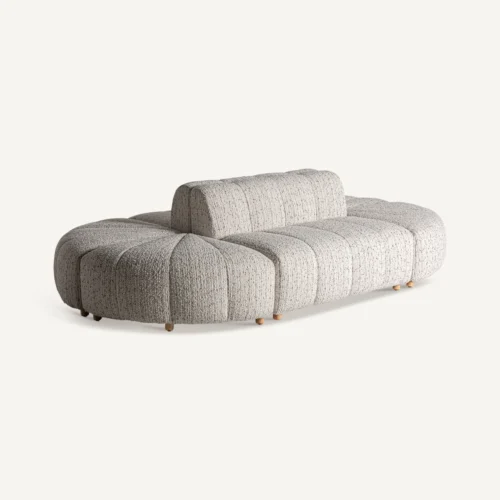 Repose-pieds Boubiers blanc cassé chiné Vical Home — vue 5