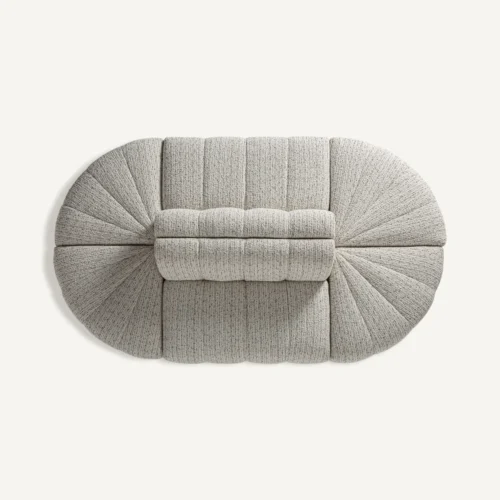 Repose-pieds Boubiers blanc cassé chiné Vical Home — vue 6