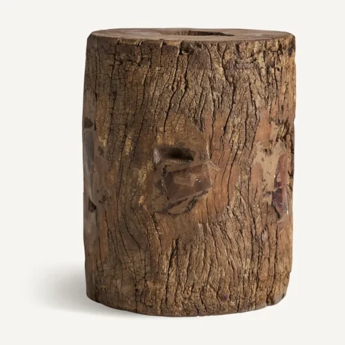 Repose-pieds Kraj bois de manguier vieilli Vical Home