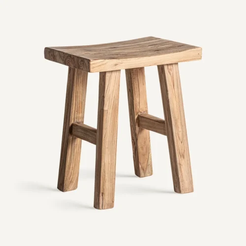 Repose-pieds Lux teck marron Vical Home — vue 2