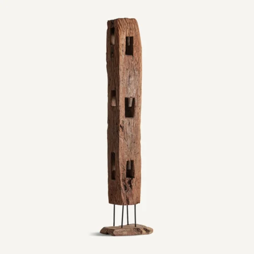 Sculpture bois récupéré marron 190 cm Vical Home