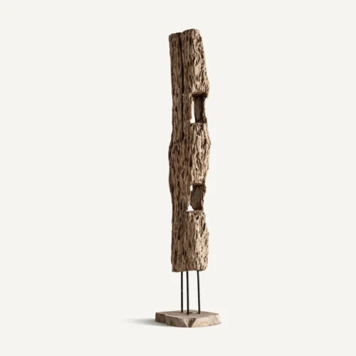 Sculpture bois récupéré marron Vical Home