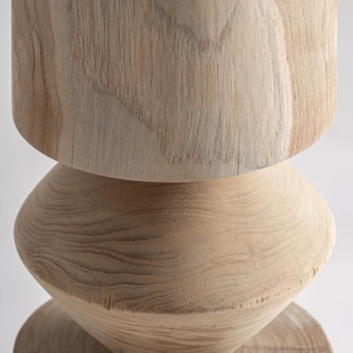 Sculpture Pawet bois de teck marron Vical Home — vue 3