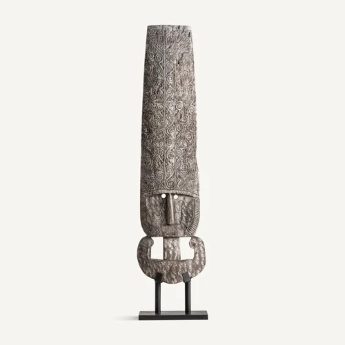 Sculpture Rolho bois de suar vieilli et fer noir Vical Home