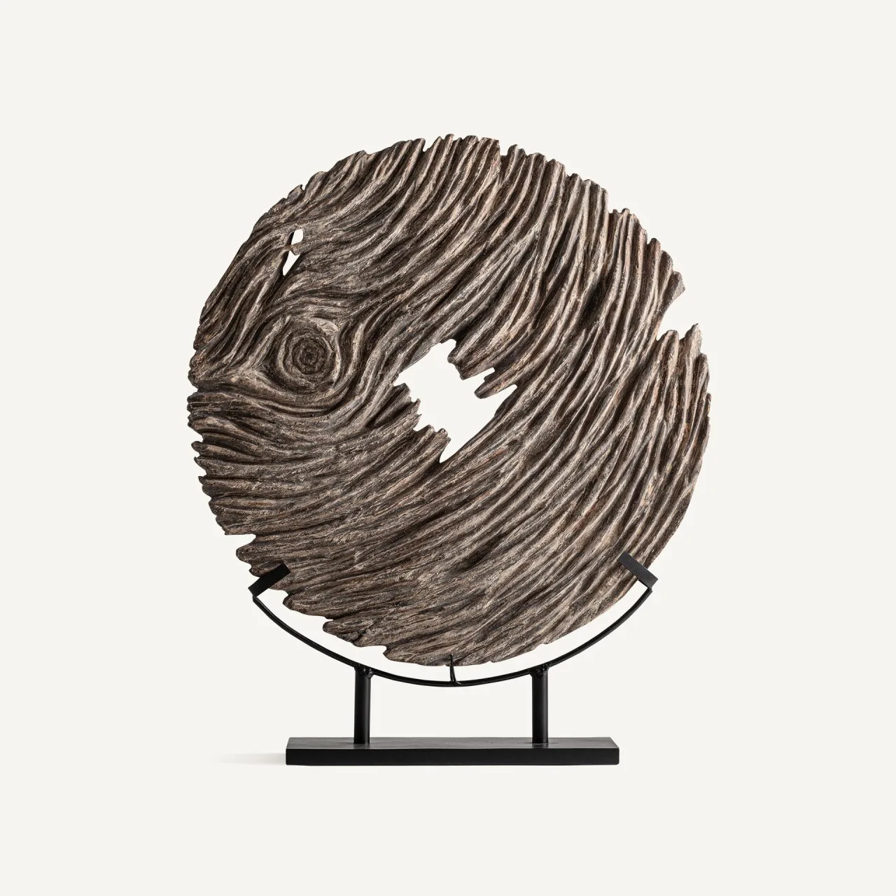 Sculpture sur pied Ramesh bois de suar et fer noir Vical Home