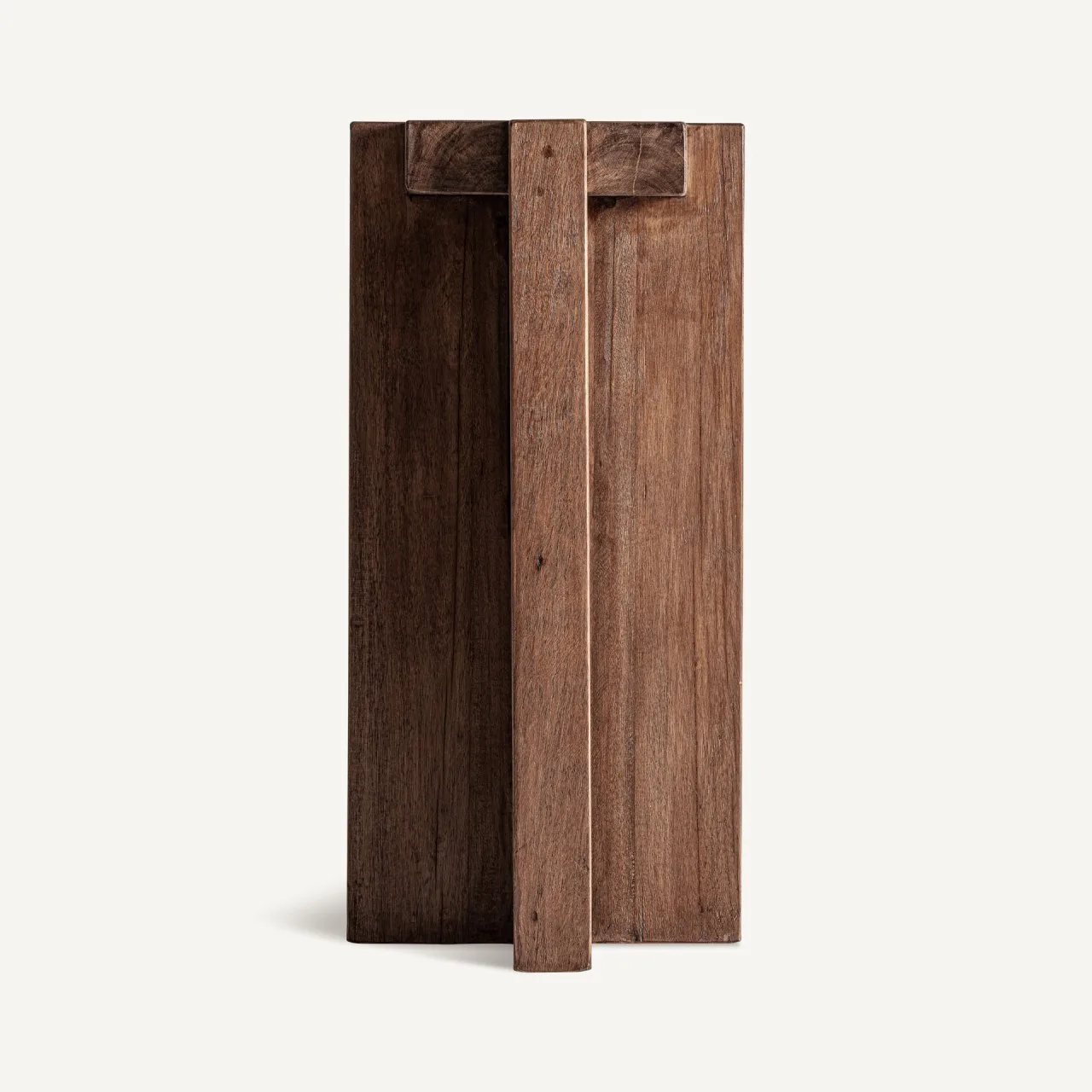 Sellette Brutalist bois de sal marron Vical Home
