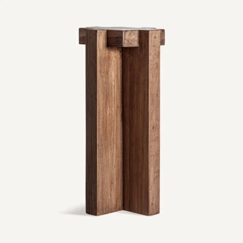 Sellette Brutalist bois de sal marron Vical Home — vue 2