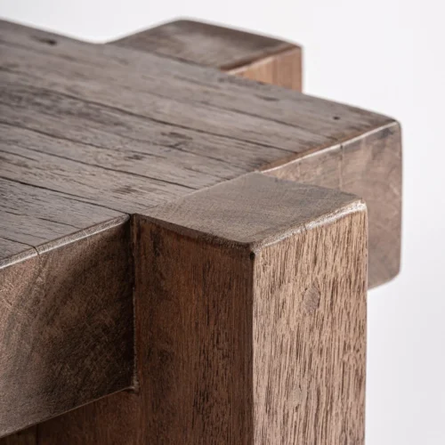 Sellette Brutalist bois de sal marron Vical Home — vue 5