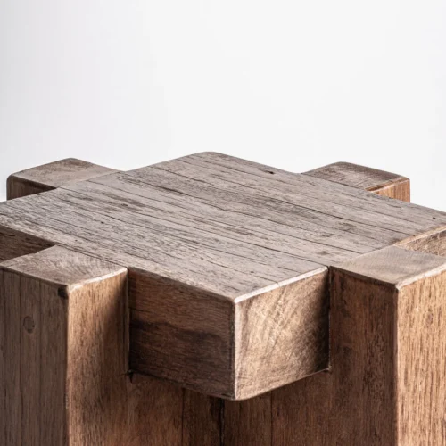 Sellette Brutalist bois de sal marron Vical Home — vue 6