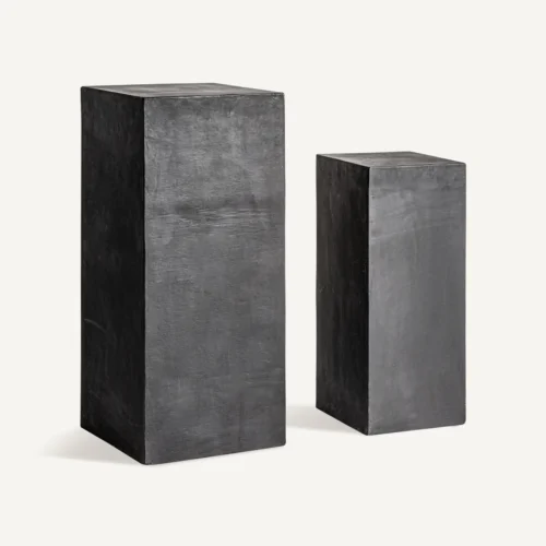 Sellette Elio terre cuite noire ensemble de 2 Vical Home — vue 2