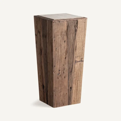 Sellette Merkem bois récupéré et travertin 90 cm Vical Home — vue 2