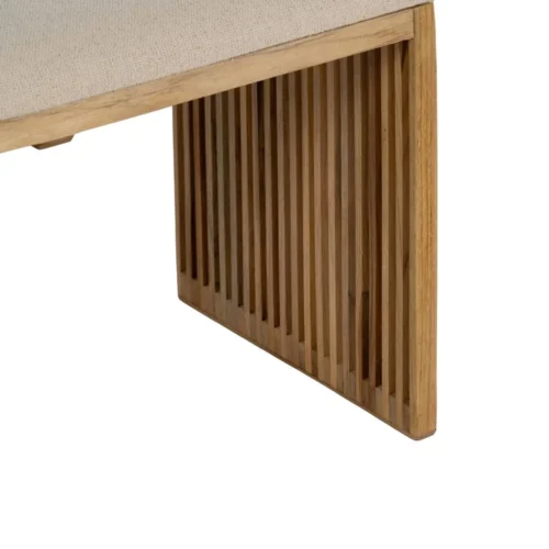 Set de 2 bancs bois de teck recyclé Ixia 115 cm — vue 5