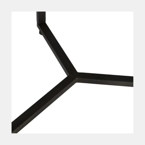 Set de 2 bouts de canapé gigognes ronds bois et métal noir Ixia 65 cm — vue 5