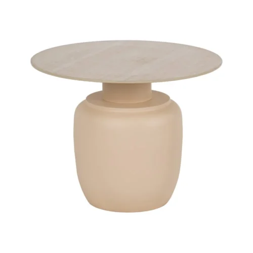 Set de 2 bouts de canapé ronds céramique et métal Ixia Ø 60 cm — vue 2