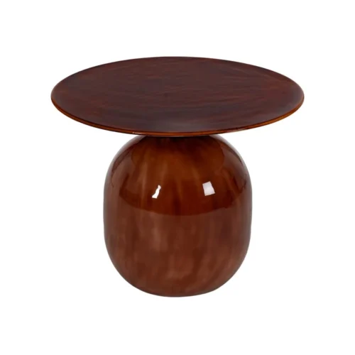 Set de 2 bouts de canapé ronds métal émaillé Ixia Ø 50 cm — vue 2