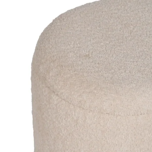 Set de 2 poufs coffre ronds tissu crème Ixia 44 cm — vue 5