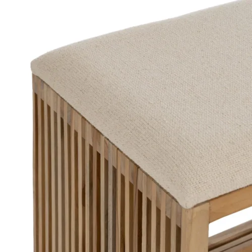 Set de 2 tabourets gigognes bois de teck recyclé Ixia 50 cm — vue 5