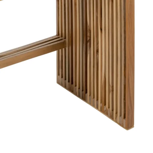 Set de 2 tabourets gigognes bois de teck recyclé Ixia 50 cm — vue 6