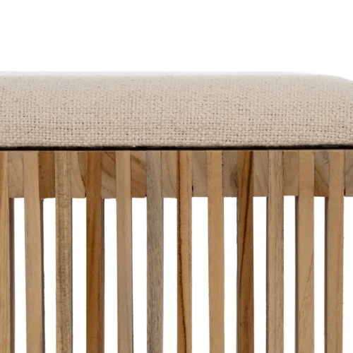 Set de 2 tabourets gigognes bois de teck recyclé Ixia 50 cm — vue 9