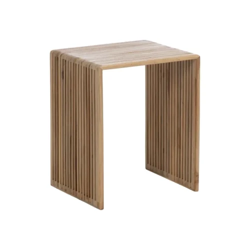 Set de 3 bouts de canapé gigognes en bois de teck recyclé Ixia 41 cm — vue 3