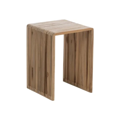 Set de 3 bouts de canapé gigognes en bois de teck recyclé Ixia 41 cm — vue 4