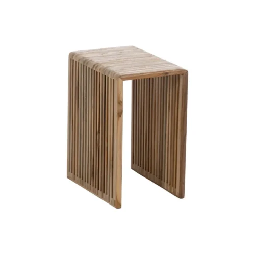 Set de 3 bouts de canapé gigognes en bois de teck recyclé Ixia 41 cm — vue 5