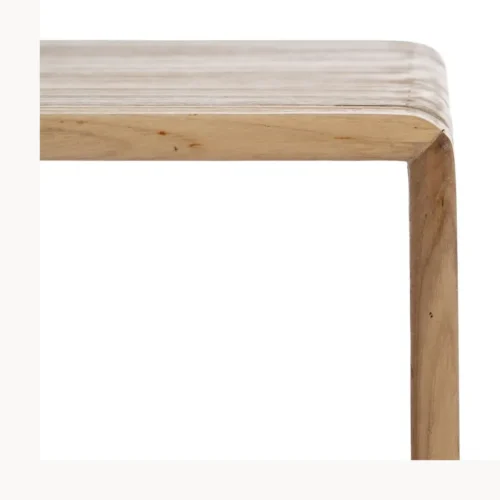 Set de 3 bouts de canapé gigognes en bois de teck recyclé Ixia 41 cm — vue 7