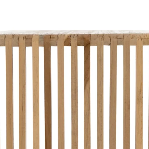 Set de 3 bouts de canapé gigognes en bois de teck recyclé Ixia 65 cm — vue 10