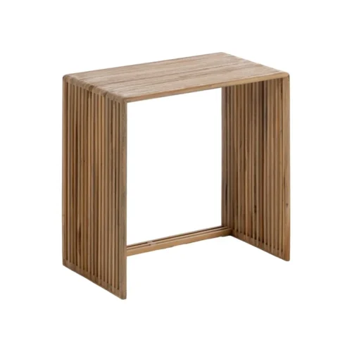 Set de 3 bouts de canapé gigognes en bois de teck recyclé Ixia 65 cm — vue 4