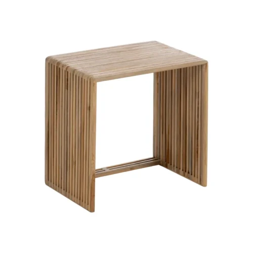 Set de 3 bouts de canapé gigognes en bois de teck recyclé Ixia 65 cm — vue 5