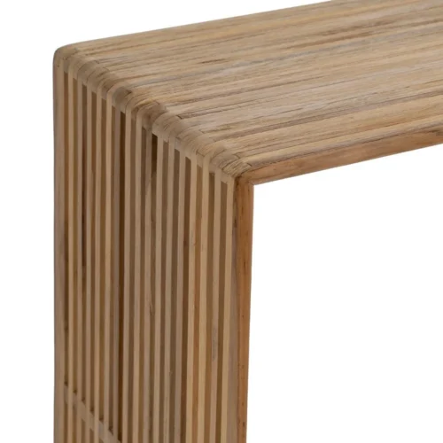 Set de 3 bouts de canapé gigognes en bois de teck recyclé Ixia 65 cm — vue 6