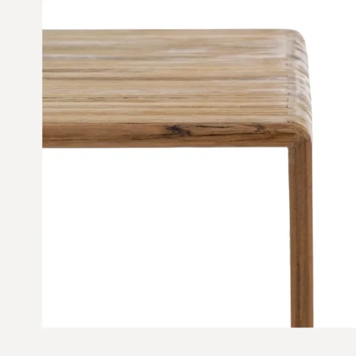 Set de 3 bouts de canapé gigognes en bois de teck recyclé Ixia 65 cm — vue 8