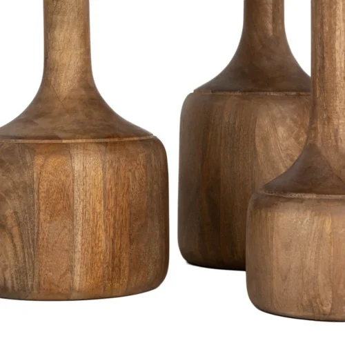 Set de 3 bouts de canapé gigognes ronds bois de manguier Ixia 50 cm — vue 6