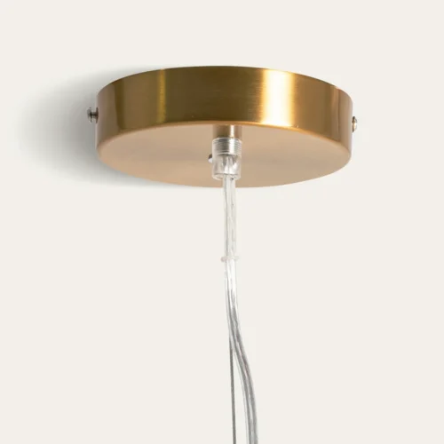 Suspension Alexa verre ambré et doré Vical Home — vue 6