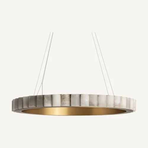 Suspension Aurea albâtre blanc et doré Vical Home