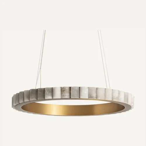 Suspension Aurea albâtre blanc et doré Vical Home — vue 2